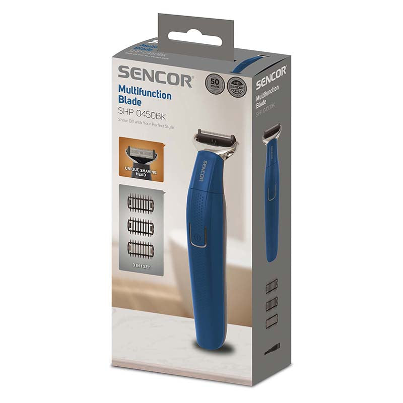 Aparat de ras multifuncțional, baterie Li-Ion, accesorii, Sencor S-SHP0450BK