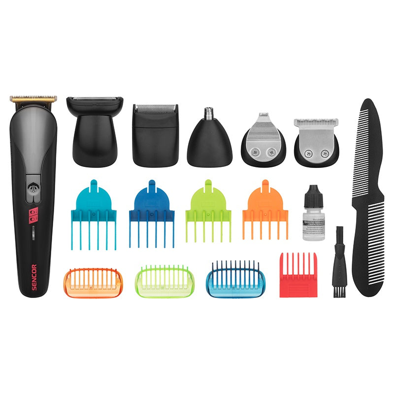 Set îngrijire personală cu lame titan și motor silențios, Sencor S-SHP7411BK