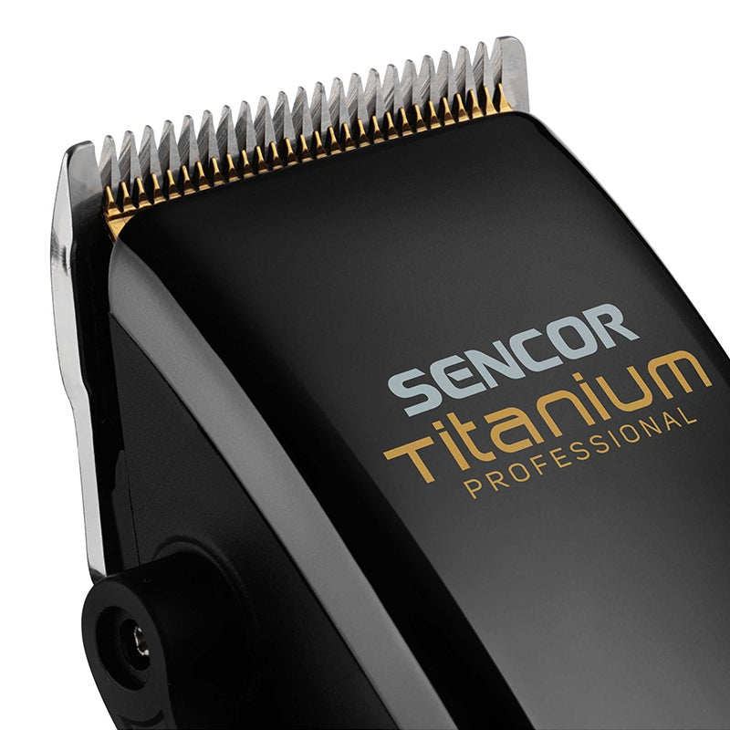 Aparat de tuns profesional cu lame titan și 8 accesorii Sencor S-SHP8400BK