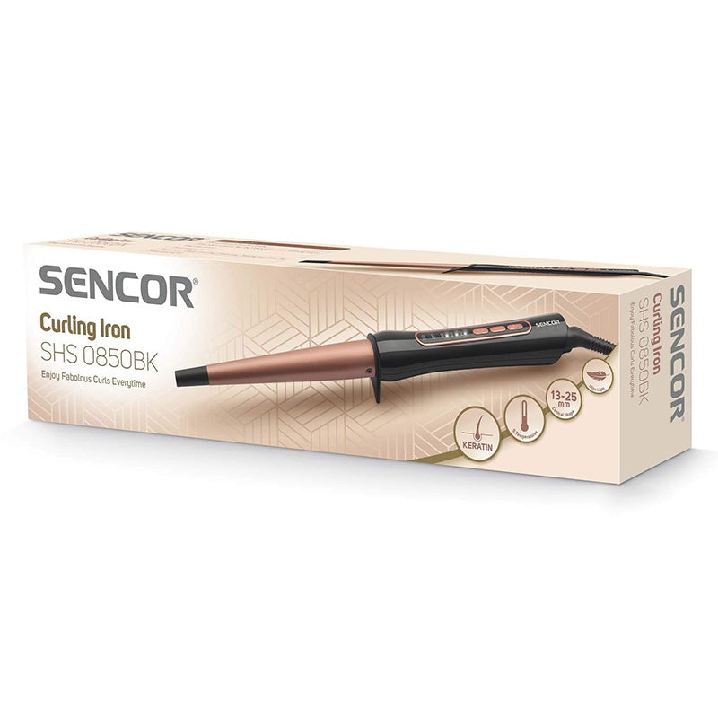 Ondulator ceramic cu acoperire cheratină, 42 W, 13-25 mm, Sencor S-SHS0850BK