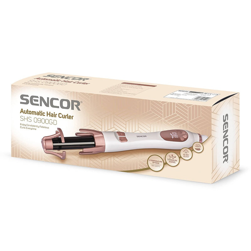 Ondulator automat de păr cu cilindru titan, 11 temperaturi, 45 W Sencor S-SHS0900GD