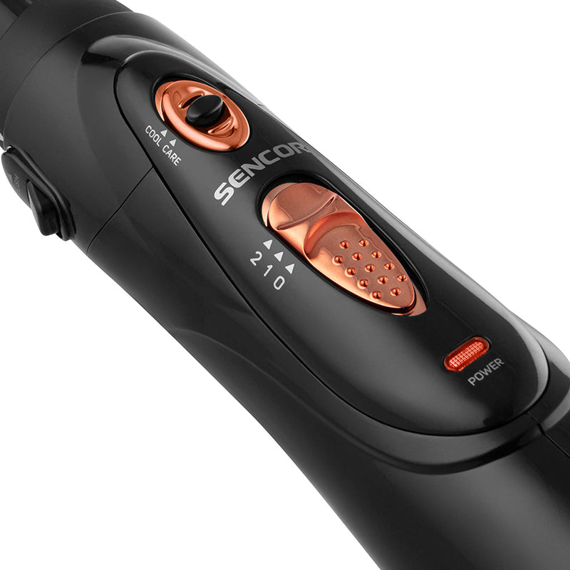 Perie electrică cu 5 accesorii, funcție de ionizare, 1000 W Sencor S-SHS8401BK
