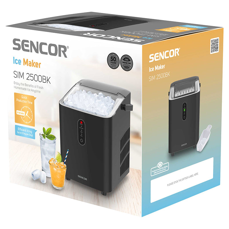 Aparat de cuburi de gheață 12 kg, rezervor 1 l, 120 W, Sencor S-SIM2500BK