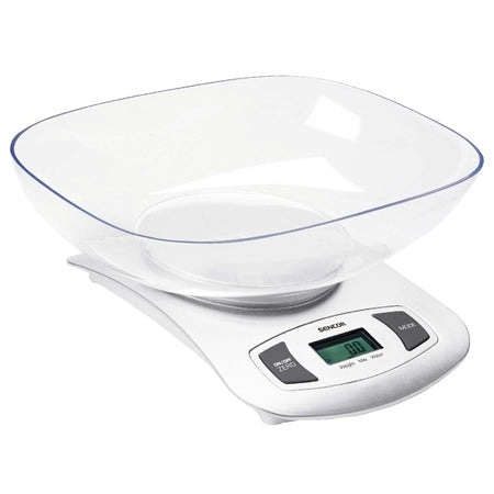 Cântar bucătărie cu bol detașabil, LCD, 5 kg Sencor S-SKS4001WH
