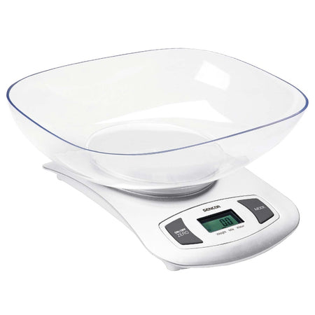 Cântar bucătărie cu bol detașabil, LCD, 5 kg Sencor S-SKS4001WH