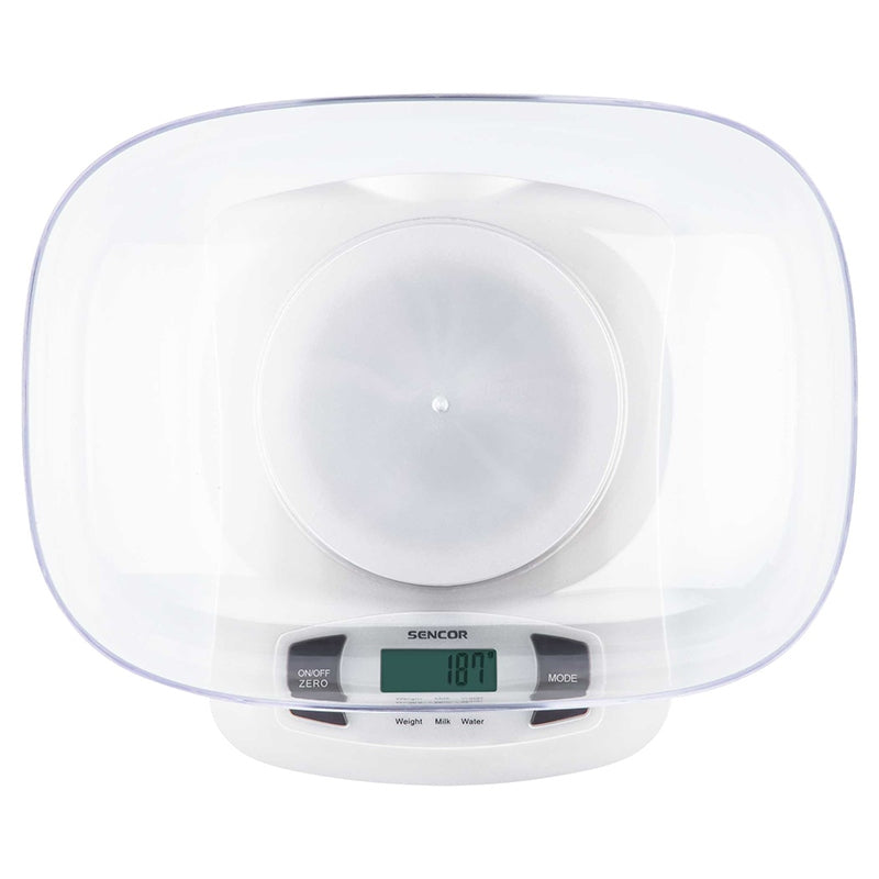 Cântar bucătărie cu bol detașabil, LCD, 5 kg Sencor S-SKS4001WH