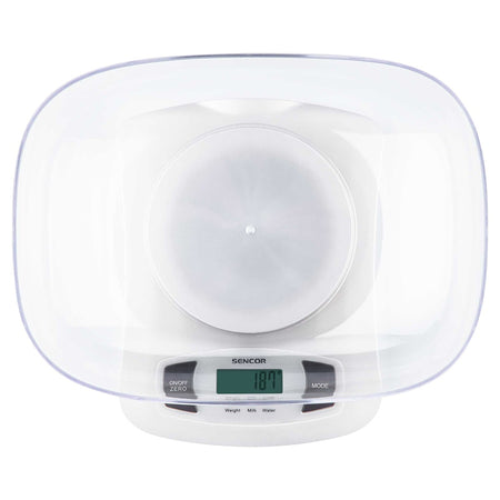 Cântar bucătărie cu bol detașabil, LCD, 5 kg Sencor S-SKS4001WH