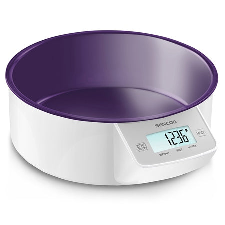 Cântar de bucătărie cu bol detasabil și ecran LCD, 1000 ml, Sencor
