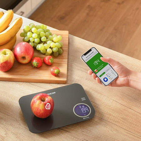Cântar de bucătărie smart Bluetooth cu aplicație Sencor FOOD, Sencor