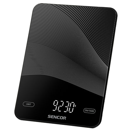 Cântar de bucătărie cu sticlă securizată, baterie reîncărcabilă Sencor S-SKS7700BK