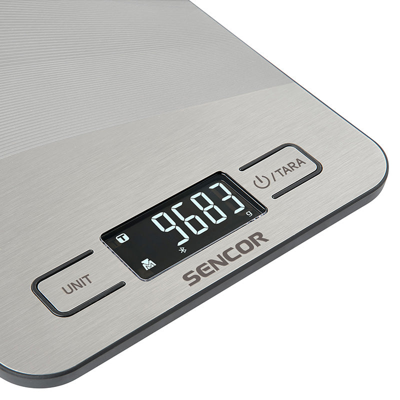 Cântar de bucătărie smart Bluetooth, aplicație nutrițională, 10 kg, Sencor S-SKS8080