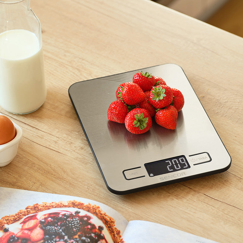 Cântar de bucătărie smart Bluetooth, aplicație nutrițională, 10 kg, Sencor S-SKS8080