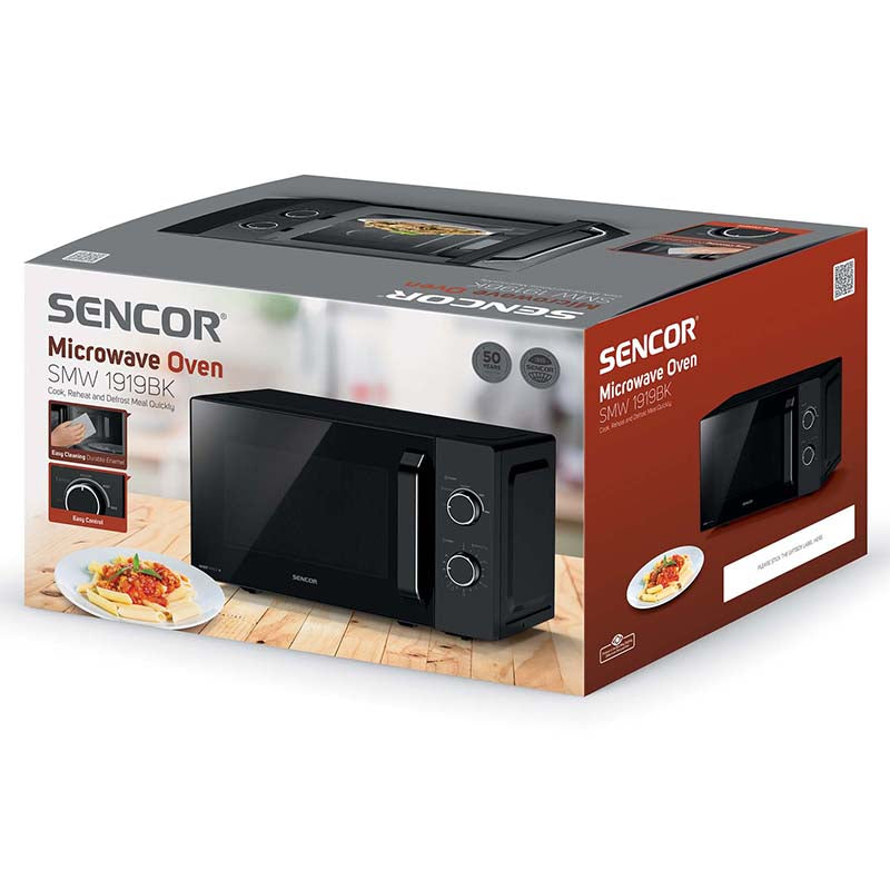Cuptor cu microunde de 20 l cu putere de 700 W Sencor S-SMW1919BK