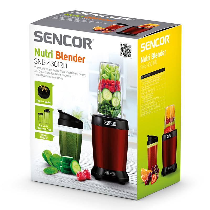 Blender Nutri Smoothie cu motor de 1000 W și recipiente Tritan Sencor