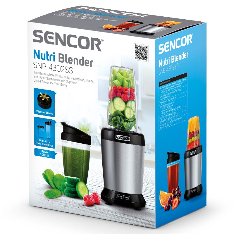 Blender Nutri Smoothie cu motor de 1000 W și recipiente Tritan Sencor