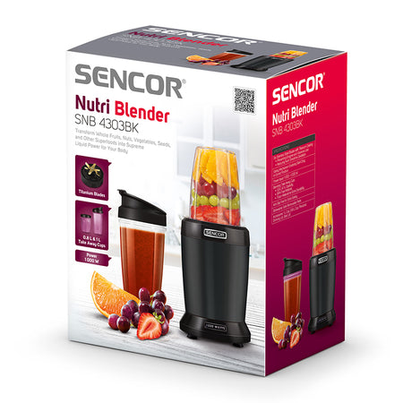 Blender Nutri Smoothie cu motor de 1000 W și recipiente Tritan Sencor