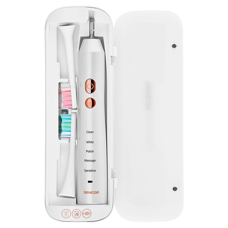 Periuță electrică sonică cu sterilizator UV și 5 programe Sencor