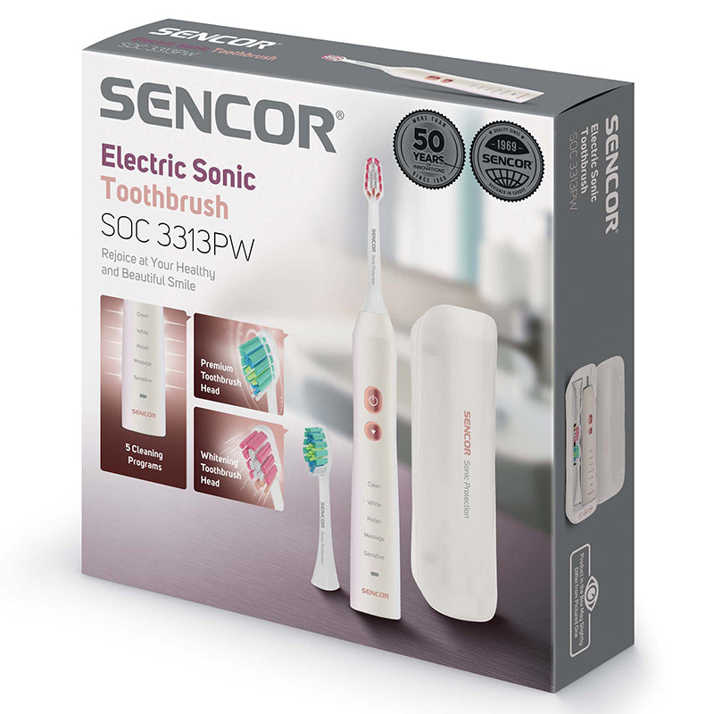 Periuță electrică sonică cu sterilizator UV și 5 programe Sencor