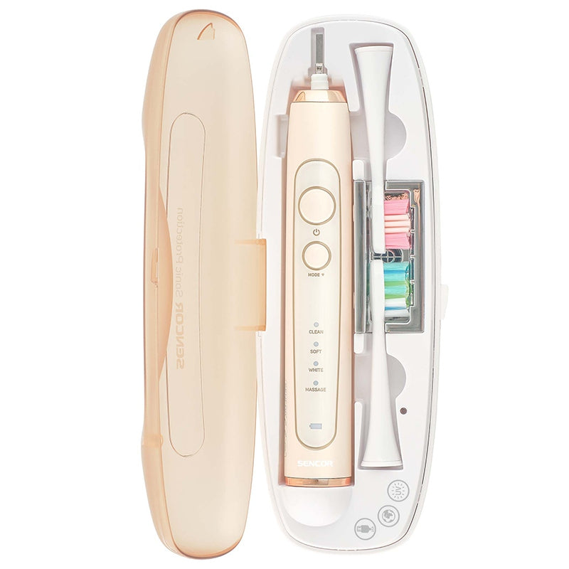 Periuță electrică sonică cu sterilizator UV, baterie 45 zile, Sencor S-SOC4211GD