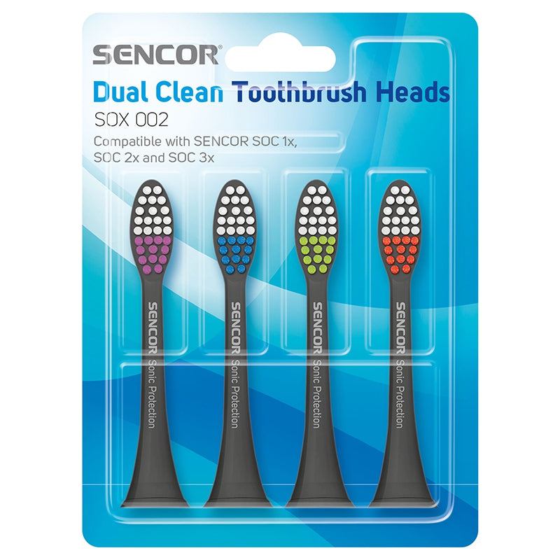 Rezerve capete periută de dinți Sonic Protect, set 4 bucăți Sencor S-SOX002