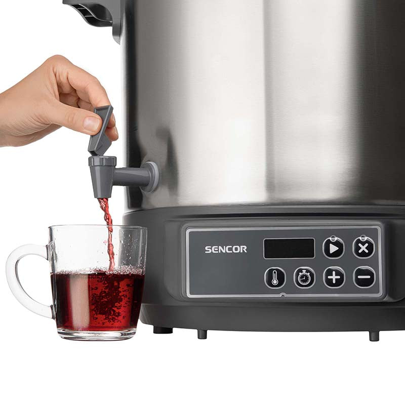 Aparat de conservare 27 l cu robinet 1800 W, oțel inoxidabil, Sencor S-SPP3200SS