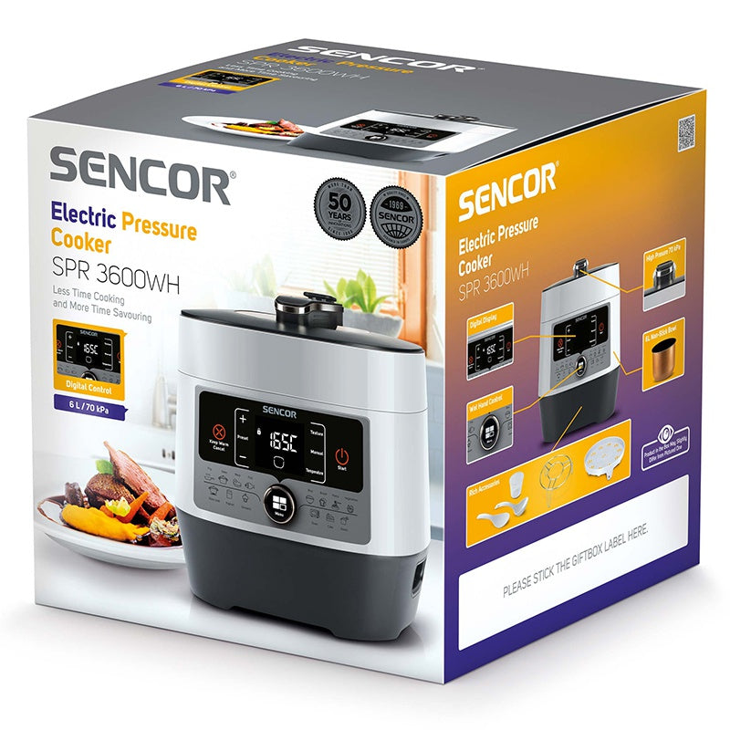 Multi cooker 14 programe 1000 W vas 5,5 l sistem siguranta Sencor S-SPR3600WH