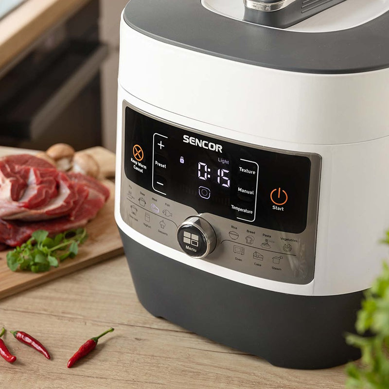 Multi cooker 14 programe 1000 W vas 5,5 l sistem siguranta Sencor S-SPR3600WH