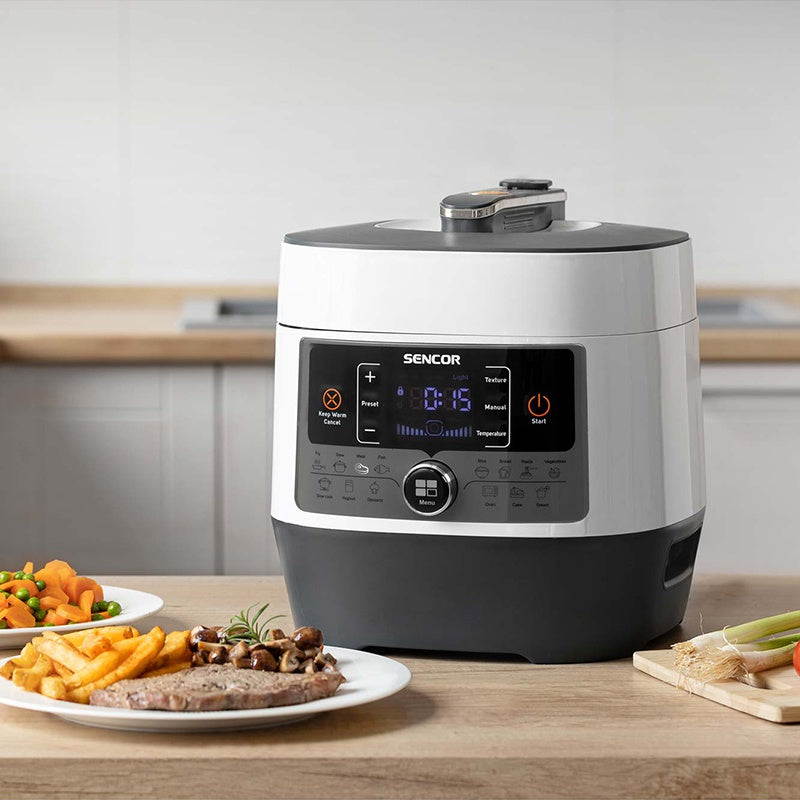 Multi cooker 14 programe 1000 W vas 5,5 l sistem siguranta Sencor S-SPR3600WH