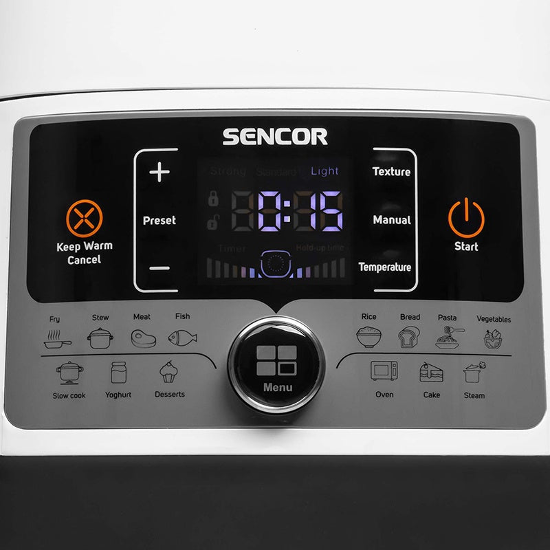 Multi cooker 14 programe 1000 W vas 5,5 l sistem siguranta Sencor S-SPR3600WH