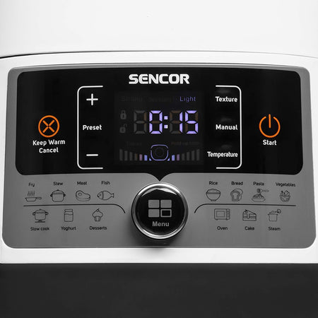 Multi cooker 14 programe 1000 W vas 5,5 l sistem siguranta Sencor S-SPR3600WH