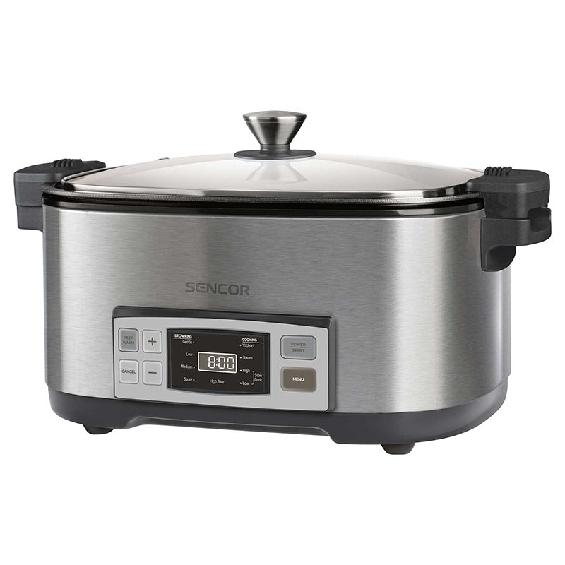 Slow cooker 6 l cu 5 setări de temperatură și funcții presetate Sencor