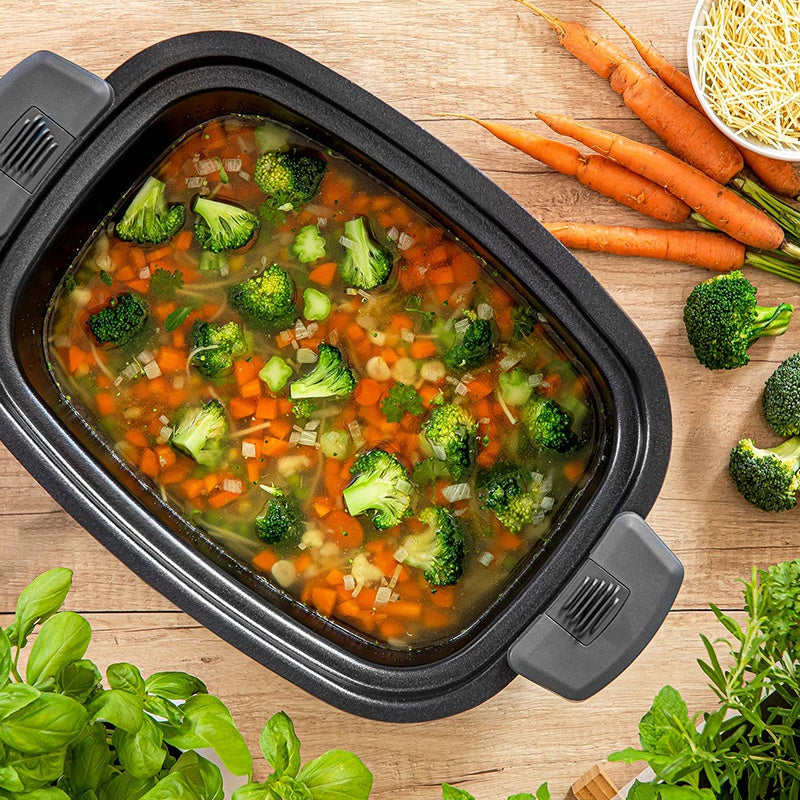 Slow cooker 6 l cu 5 setări de temperatură și funcții presetate Sencor