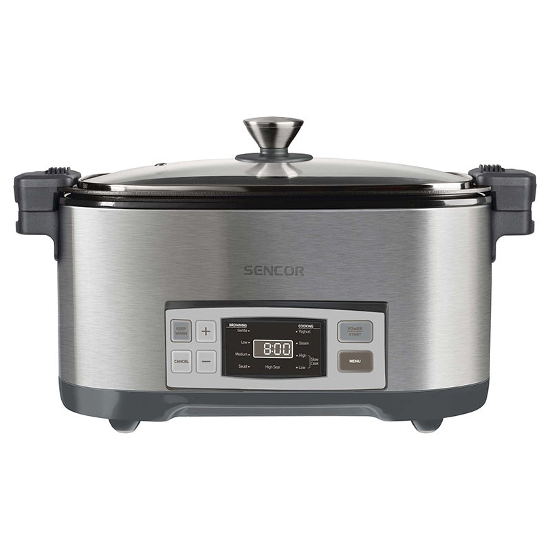Slow cooker 6 l cu 5 setări de temperatură și funcții presetate Sencor