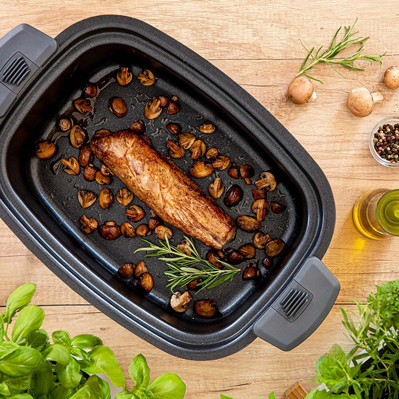 Slow cooker 6 l cu 5 setări de temperatură și funcții presetate Sencor