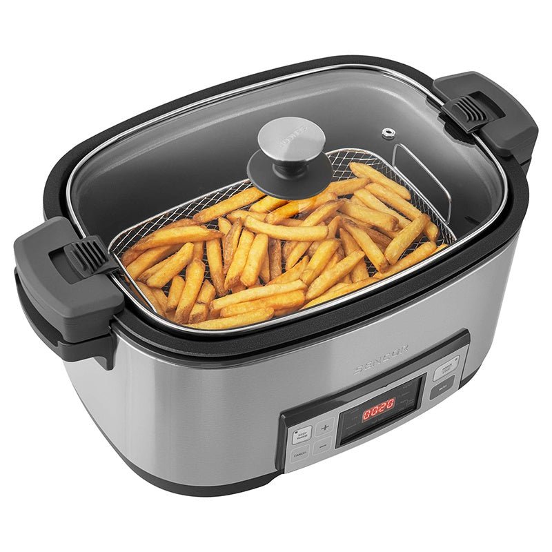 Slow cooker 6 l cu 5 setări de temperatură și funcții presetate Sencor