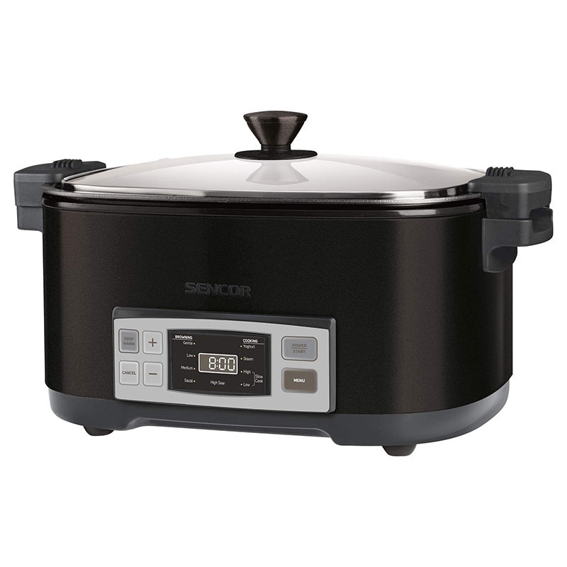 Slow cooker 6 l cu 5 setări de temperatură și funcții presetate Sencor