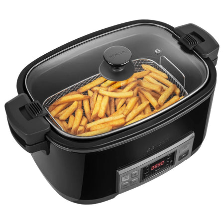 Slow cooker 6 l cu 5 setări de temperatură și funcții presetate Sencor