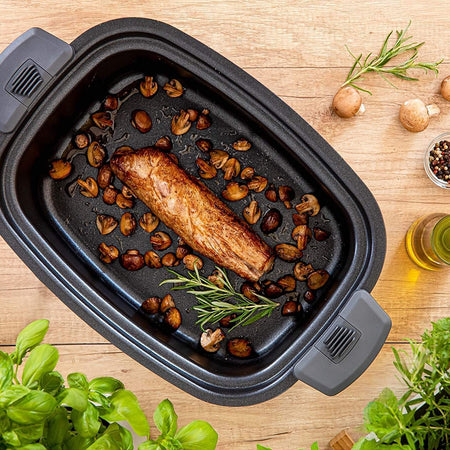 Slow cooker 6 l cu 5 setări de temperatură și funcții presetate Sencor