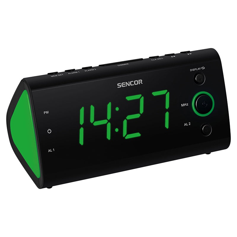 Radio cu ceas cu afișaj LED și alarmă dublă Sencor