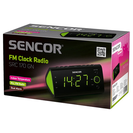 Radio cu ceas cu afișaj LED și alarmă dublă Sencor