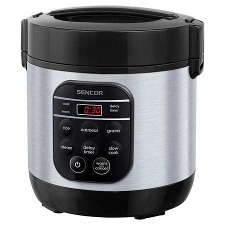 Aparat multifuncțional pentru gătit orez, 350 W, digital, inox Sencor S-SRM0650SS
