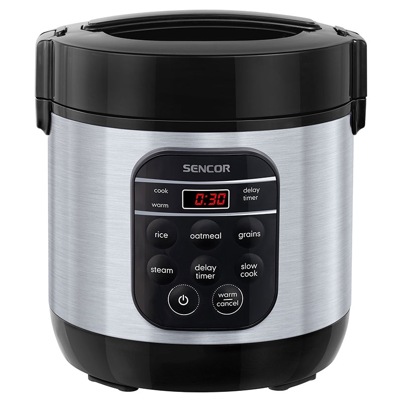 Aparat multifuncțional pentru gătit orez, 350 W, digital, inox Sencor S-SRM0650SS