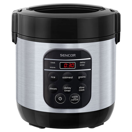 Aparat multifuncțional pentru gătit orez, 350 W, digital, inox Sencor S-SRM0650SS