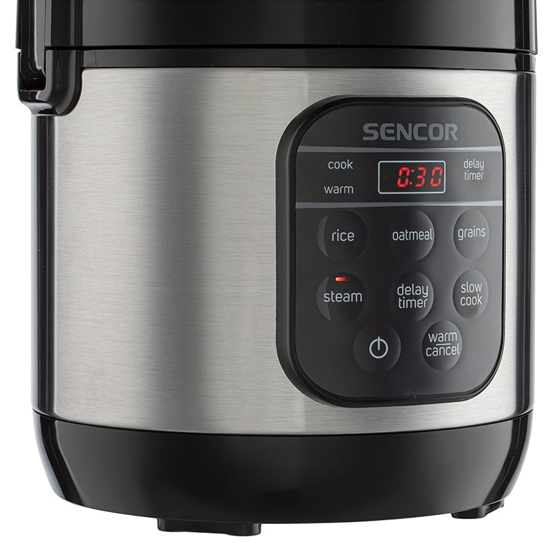 Aparat multifuncțional pentru gătit orez, 350 W, digital, inox Sencor S-SRM0650SS