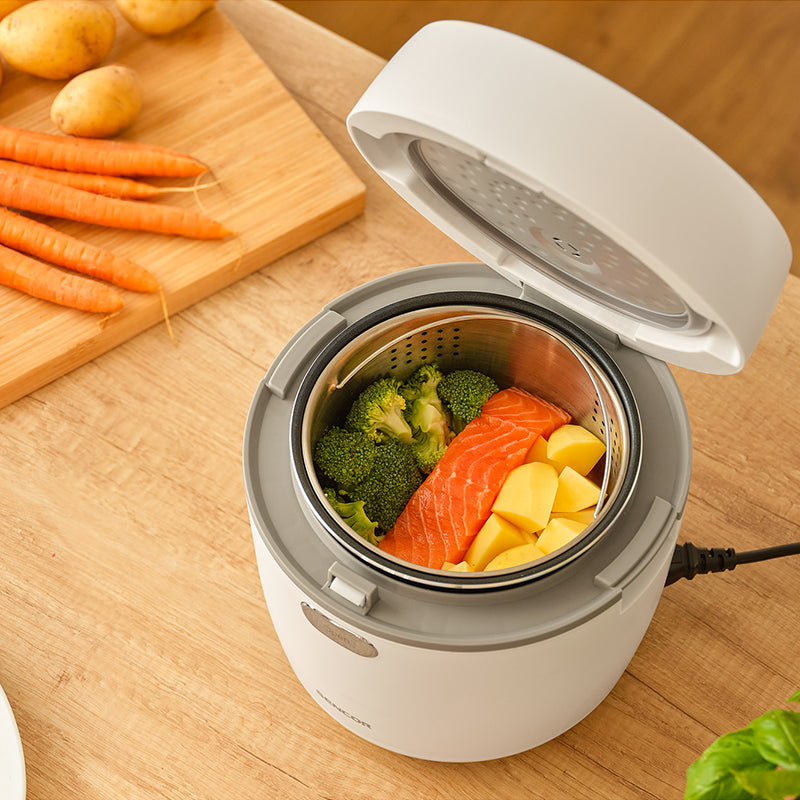 Aparat de gătit orez low carb cu funcție abur, 0,6 l, 350 W, Sencor
