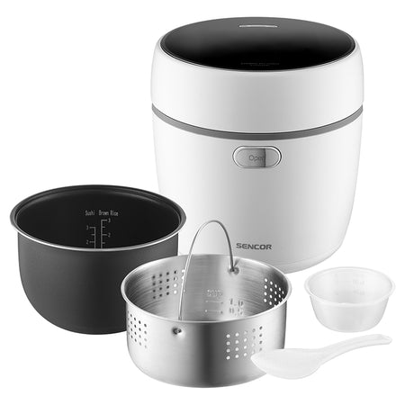 Aparat de gătit orez low carb cu funcție abur, 0,6 l, 350 W, Sencor