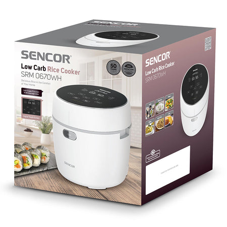 Aparat de gătit orez low carb cu funcție abur, 0,6 l, 350 W, Sencor