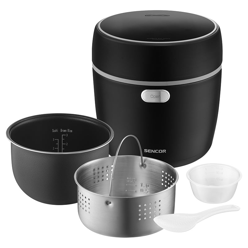 Aparat de gătit orez low carb cu funcție abur, 0,6 l, 350 W, Sencor