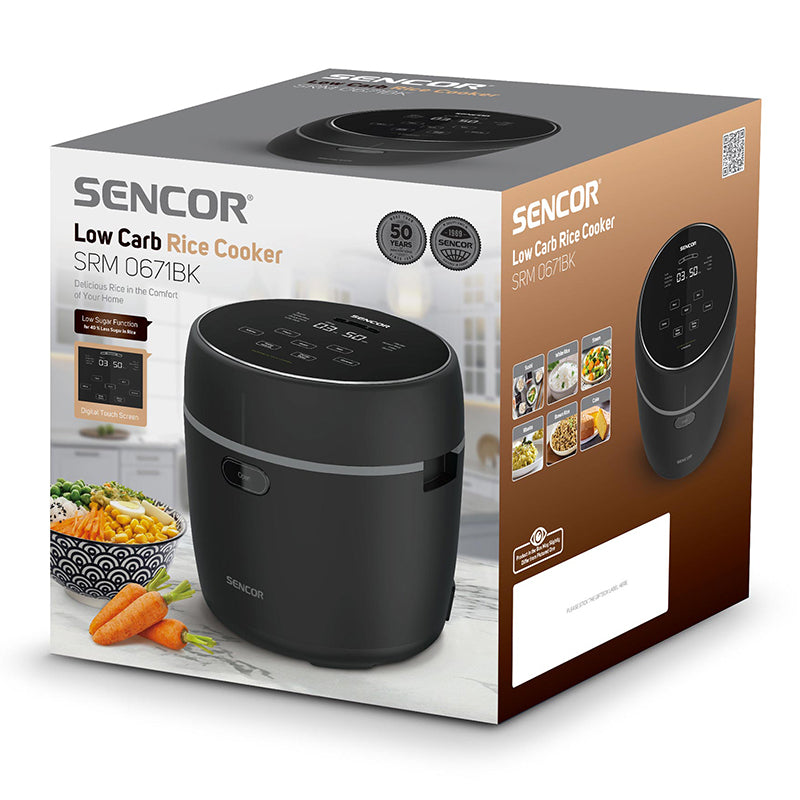 Aparat de gătit orez low carb cu funcție abur, 0,6 l, 350 W, Sencor
