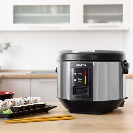Aparat de gătit orez, 1,8 l, 830 W, vas antiaderent, Sencor S-SRM1890SS